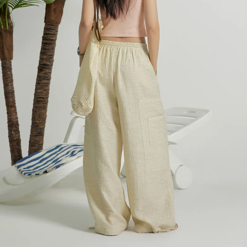 MostwantedLab Casual Pants Unisex Beige Yellow-8