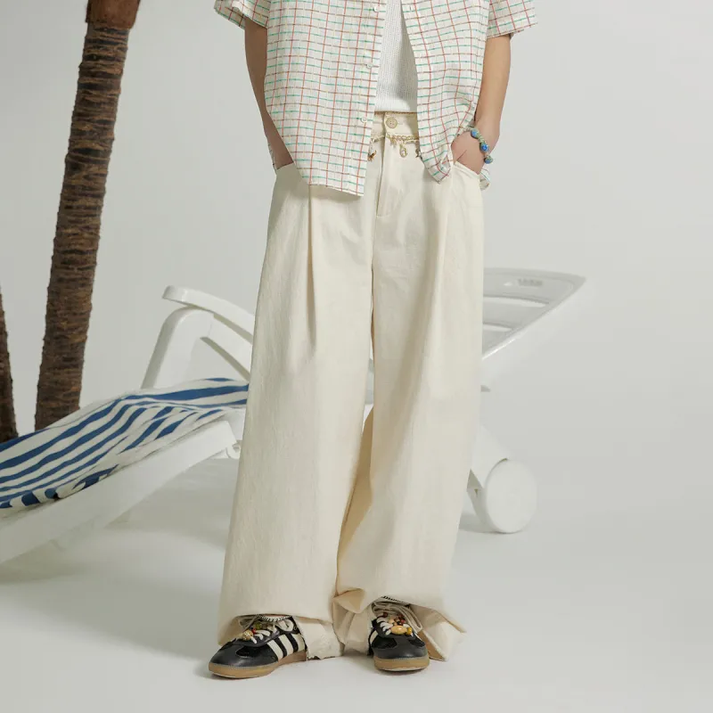 MostwantedLab Casual Pants Unisex Ecru With Speckles-7