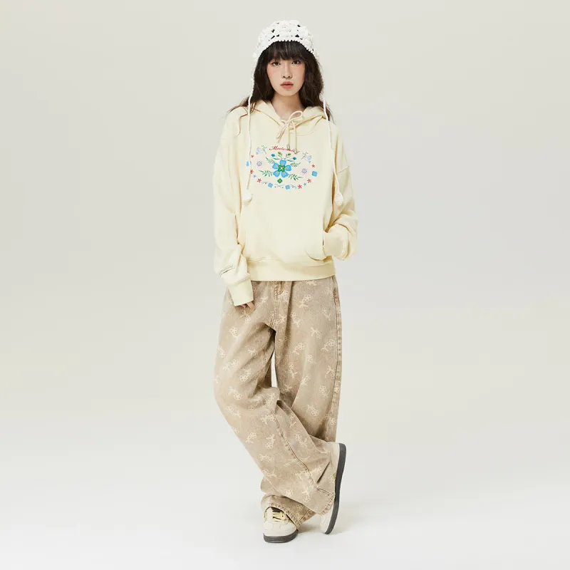 MostwantedLab MostwantedLab Vintage Flower Sweatshirt Unisex-3