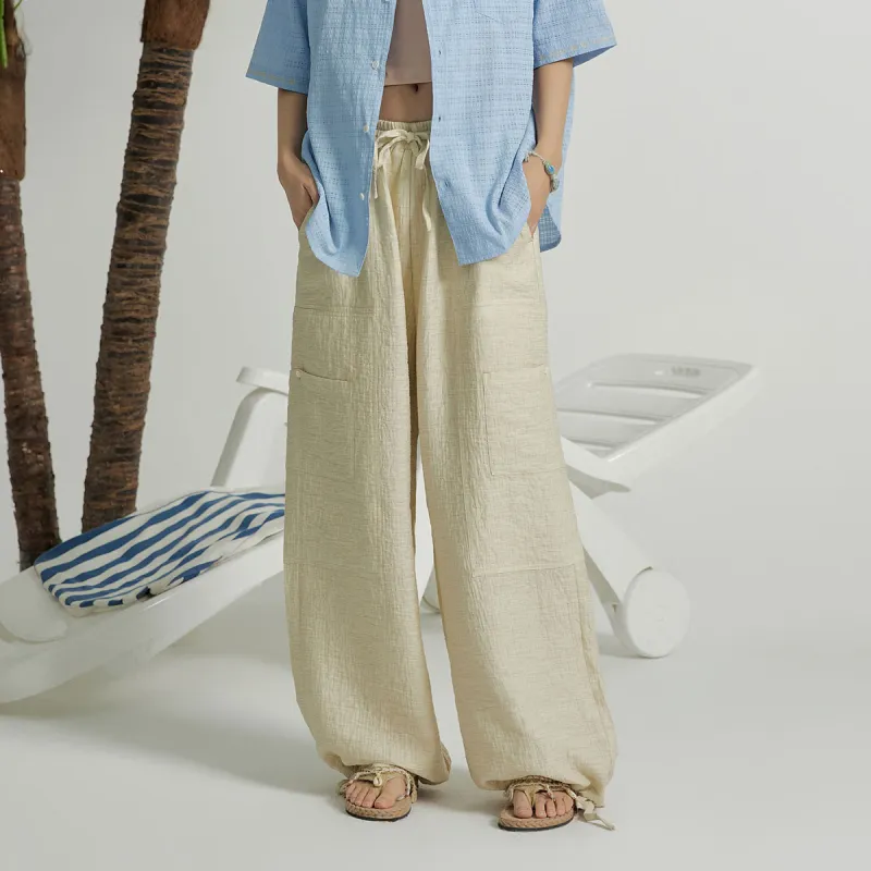 MostwantedLab Casual Pants Unisex Beige Yellow-9