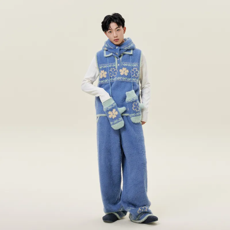 MostwantedLab MostwantedLab Vintage Flower Casual Pants Unisex-14