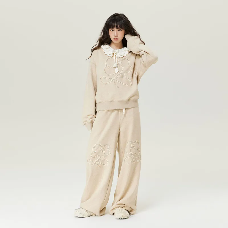 MostwantedLab MostwantedLab Vintage Flower Sweatshirt Set Unisex-3