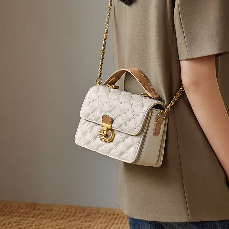CNNCOO Synthetic Leather Handbag Women's Ecru & Apricot-2