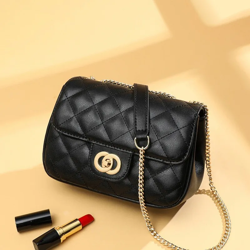 CNNCOO Cow Leather Crossbody Bag, Shoulder Bag Regular Women's Black-2