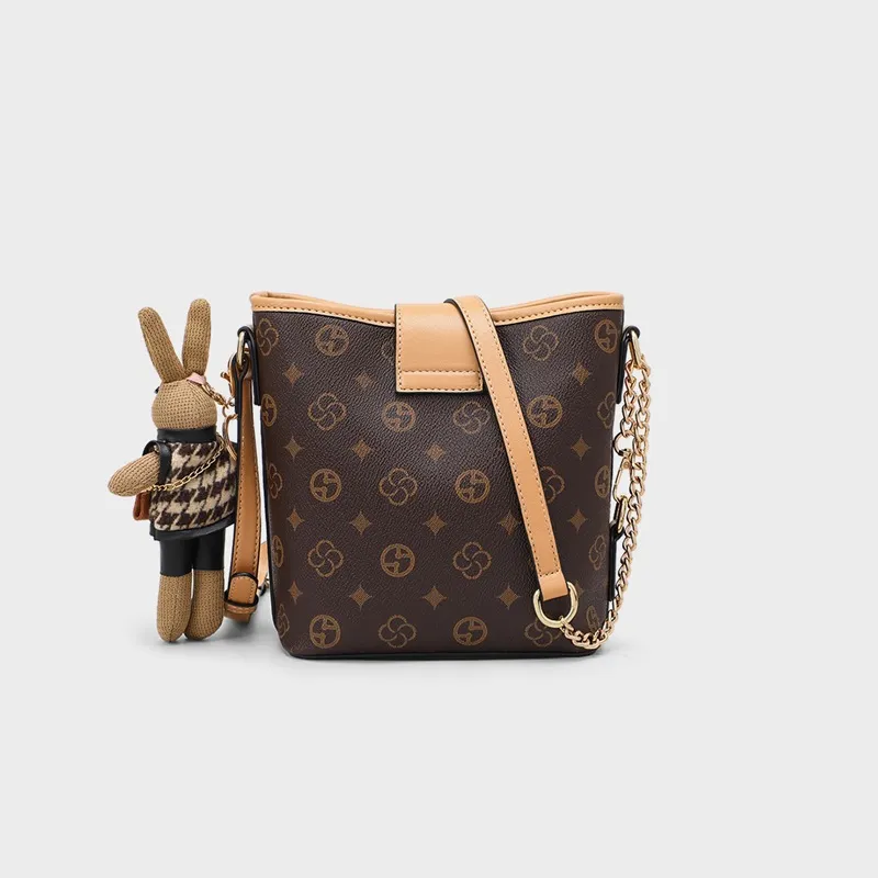 CNNCOO PVC Crossbody Bag Women's Coffee-4