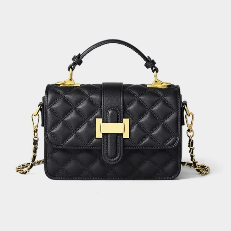 CNNCOO Cow Leather Shoulder Bag, Crossbody Bag, Handbag Regular Women's Ecru/Black/Extreme Night Black-13