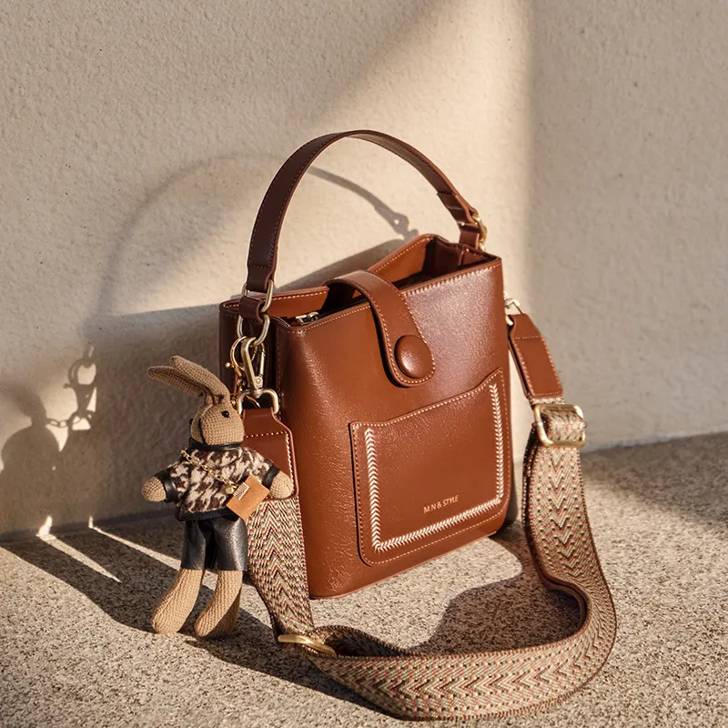 CNNCOO Synthetic Leather Handbag Women's Brown-4
