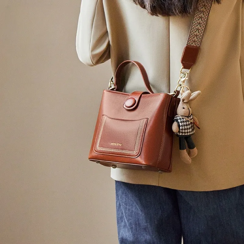 CNNCOO Synthetic Leather Handbag Women's Brown-1