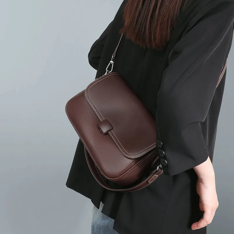 CNNCOO Cow Leather With Synthetic Leather Messenger Bag, Shoulder Bag Women's Multicolor-2