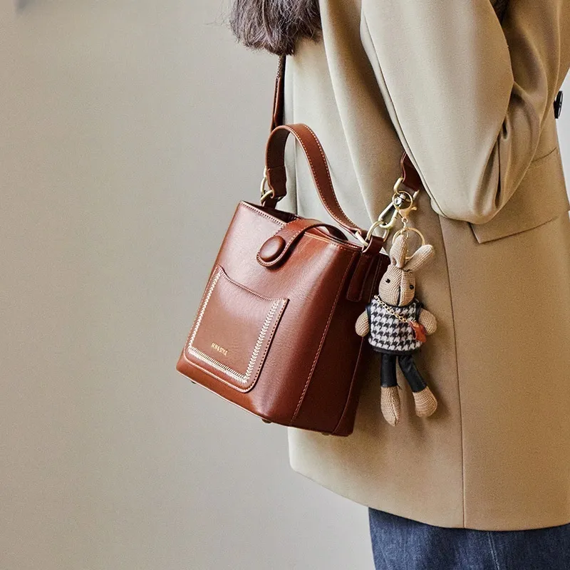 CNNCOO Synthetic Leather Handbag Women's Brown-3