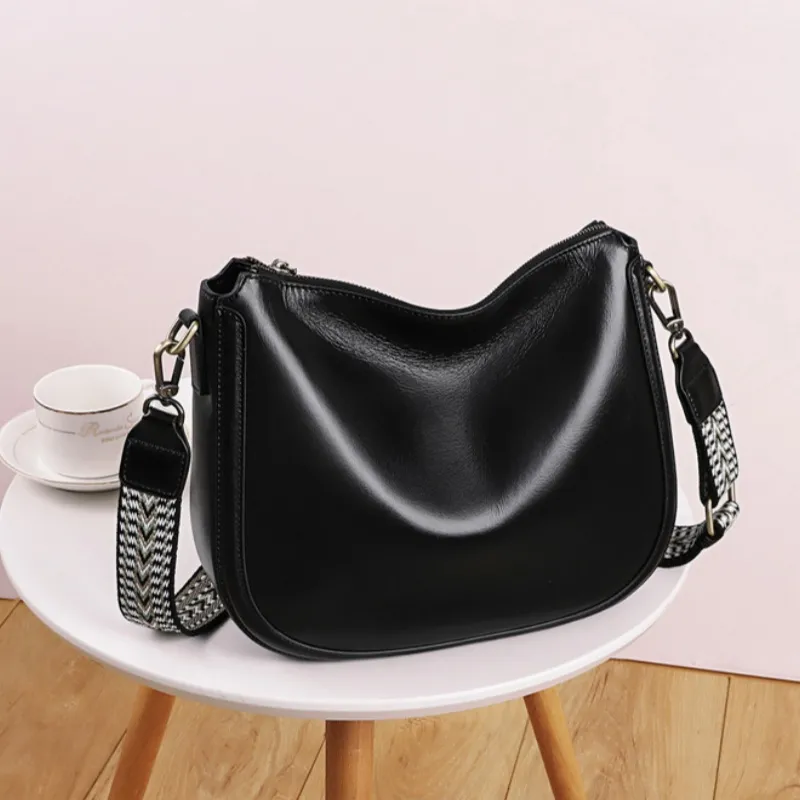 CNNCOO Cow Leather Crossbody Bag Women's Wine Coffee/Black-3