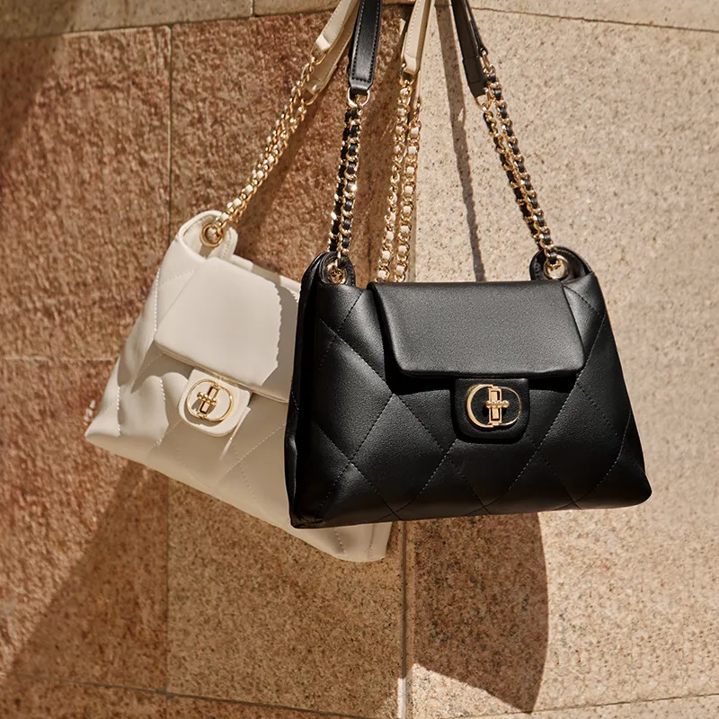 CNNCOO Synthetic Leather Shoulder Bag Women's Midnight Black-4