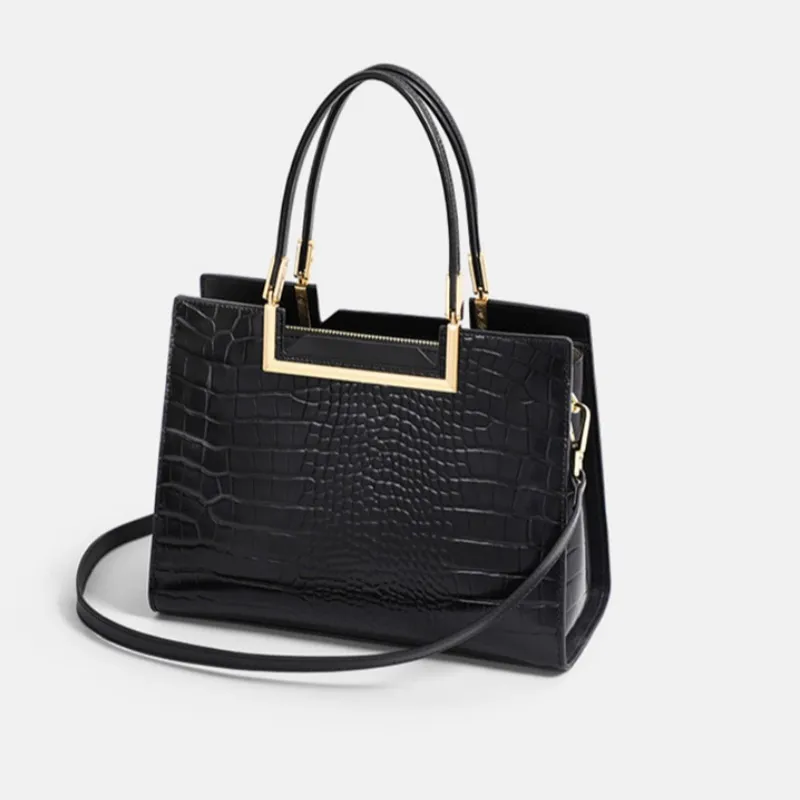 CNNCOO Split Cow Leather With Synthetic Leather Birkin Bag, Shoulder Bag, Crossbody Bag, Handbag Women's Burgundy/Black-12