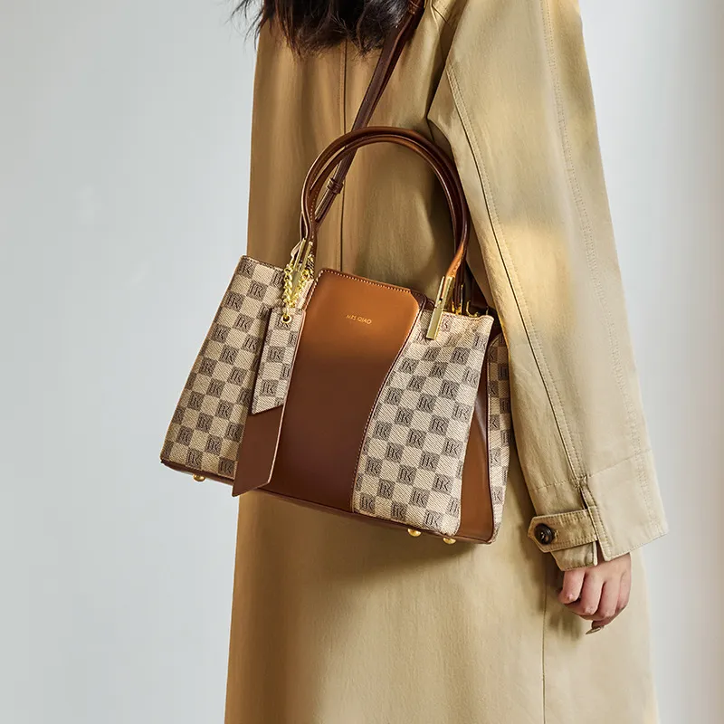 CNNCOO PVC Tote Handbag Women's Khaki-3