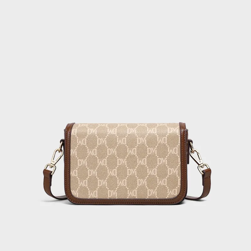 CNNCOO Synthetic Leather Small Square Bag, Crossbody Bag, Shoulder Bag Regular Women's Coffee Brown-4