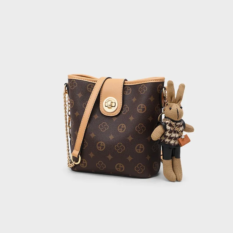 CNNCOO PVC Crossbody Bag Women's Coffee-3