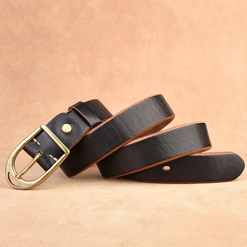 JEEP SPIRIT Vintage Casual Leather Belts Men's Width  3.8cm-1
