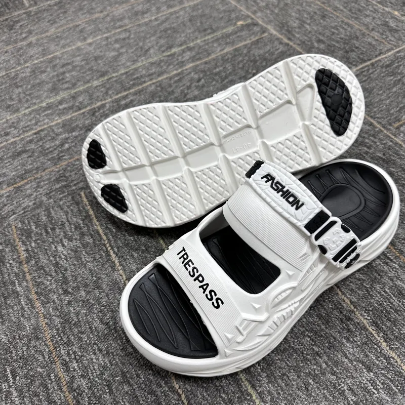 TRESPASS Quiet Slide Slippers Men's White-3