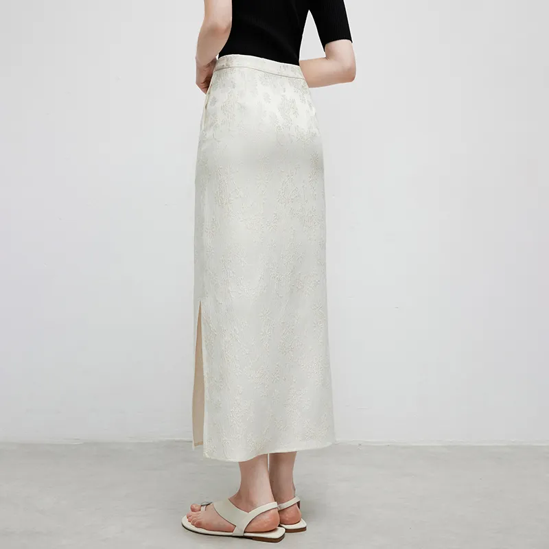 Famanxuan Casual Long Skirt Women's Tuberose Lily-4