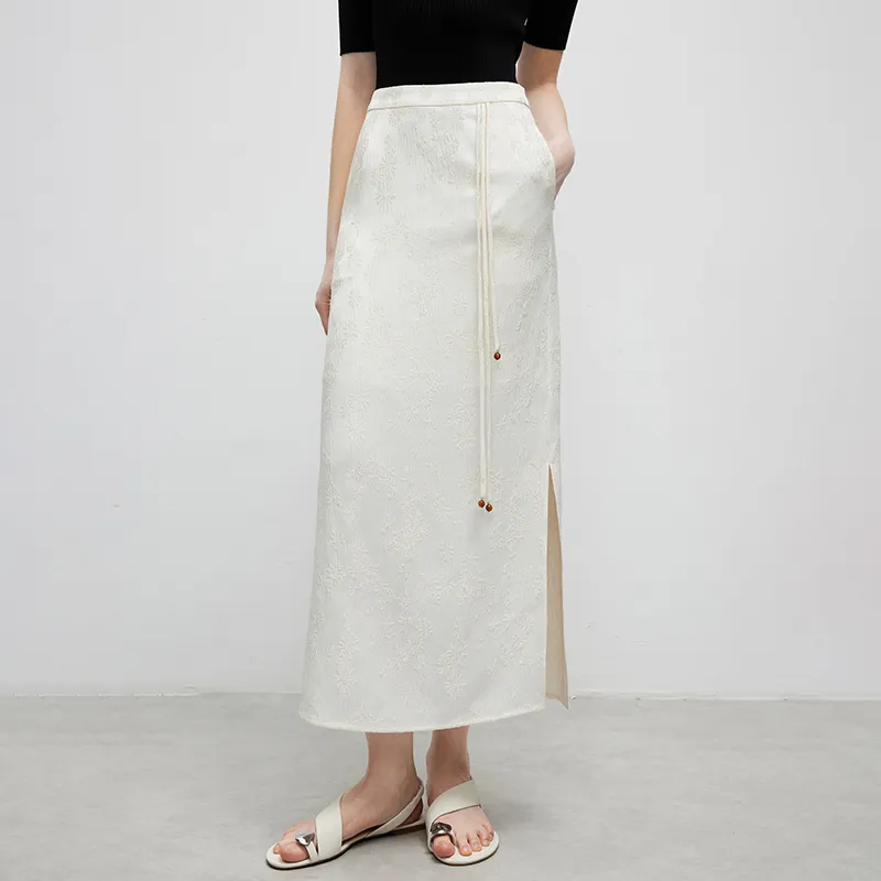Famanxuan Casual Long Skirt Women's Tuberose Lily-2