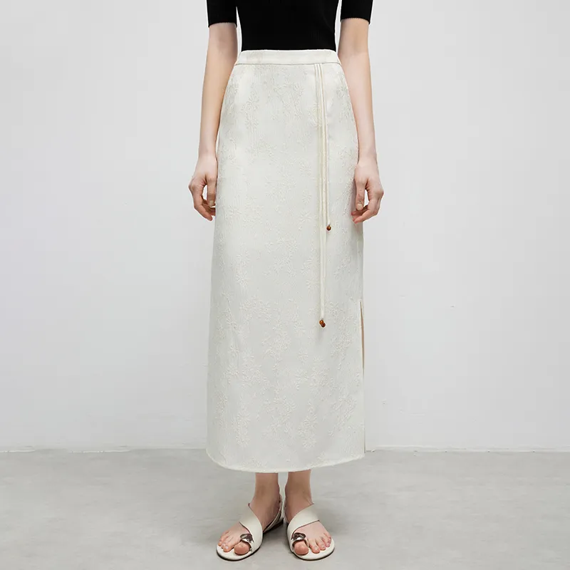 Famanxuan Casual Long Skirt Women's Tuberose Lily-3