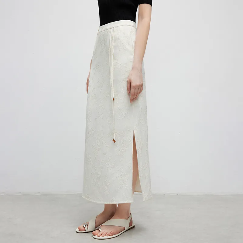 Famanxuan Casual Long Skirt Women's Tuberose Lily-5