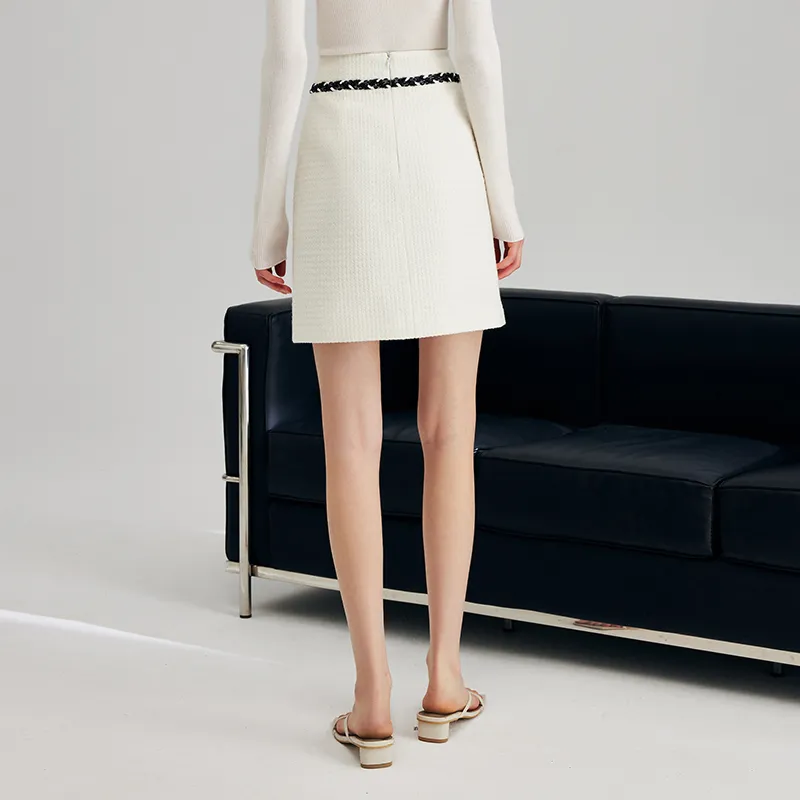 Famanxuan Casual Short Skirts Women's Manshan White Tea-4