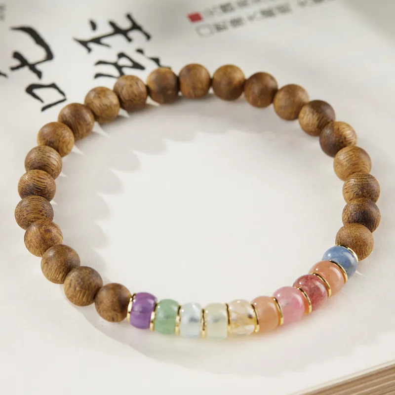 Moonstone Edge Agarwood Bracelets Women's-2