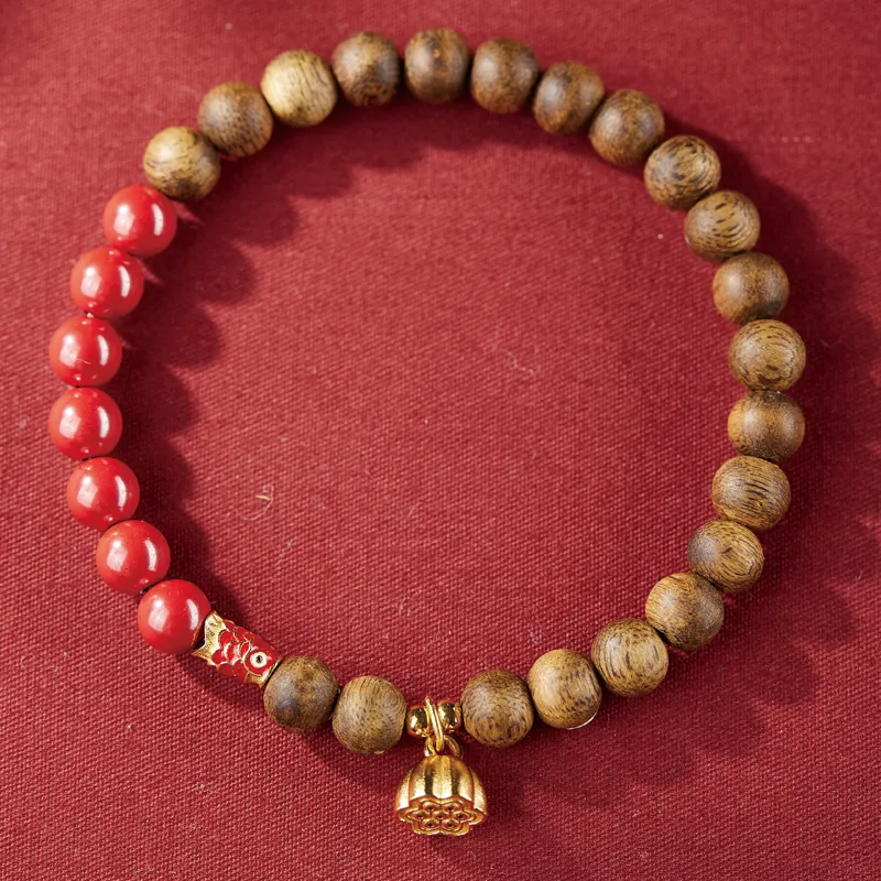 Moonstone Edge Agarwood Bracelets Women's-1