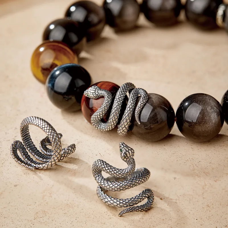 Moonstone Edge Obsidian Bracelets Unisex-9