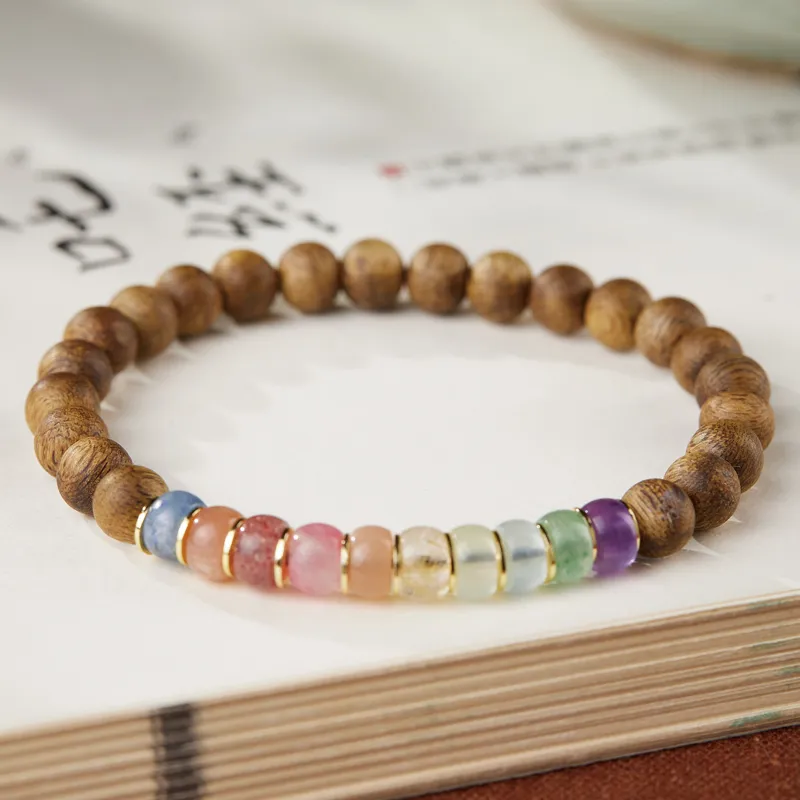 Moonstone Edge Agarwood Bracelets Women's-4