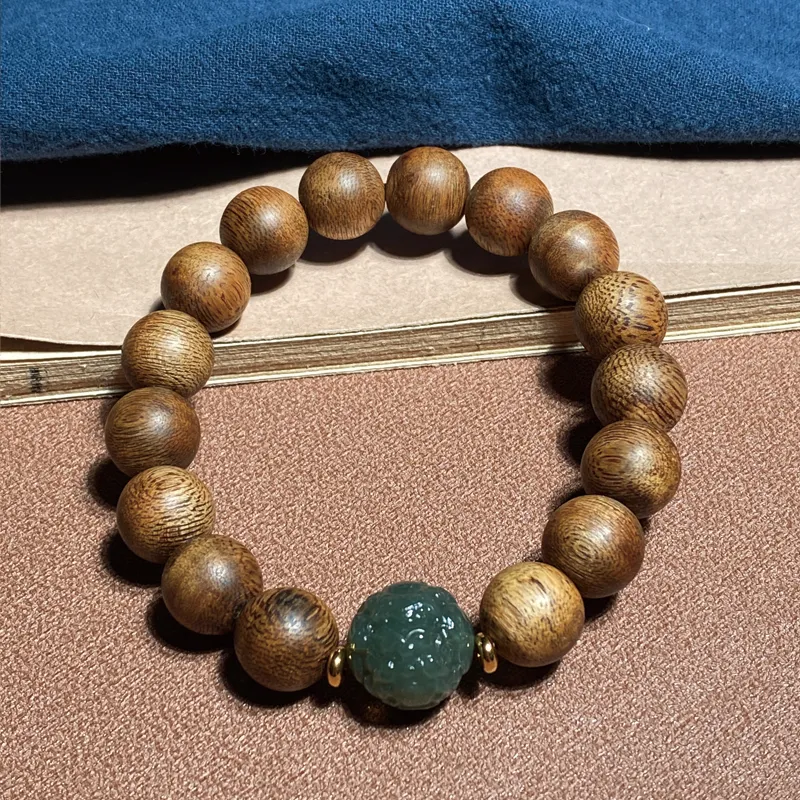Moonstone Edge Agarwood Bracelets Unisex-3