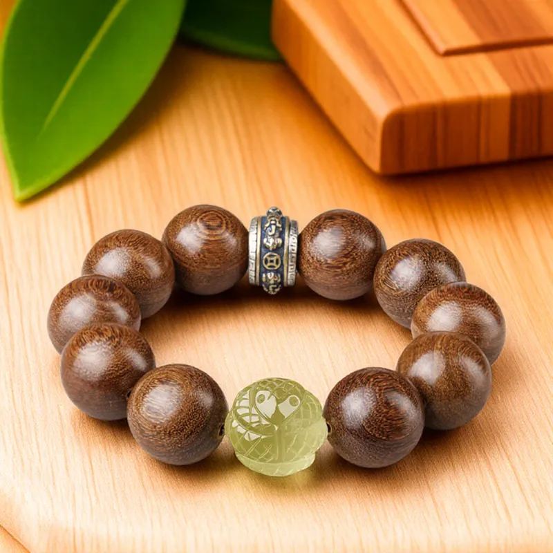 Moonstone Edge Golden Sandalwood Bracelets Men's-3