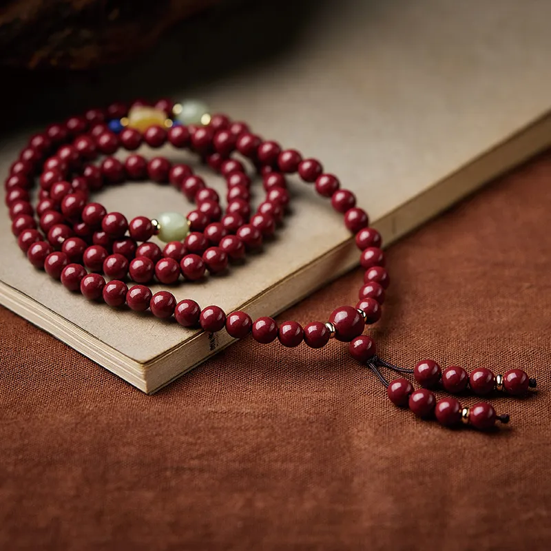 Moonstone Edge Reconstructed Cinnabar Bracelets Unisex-3