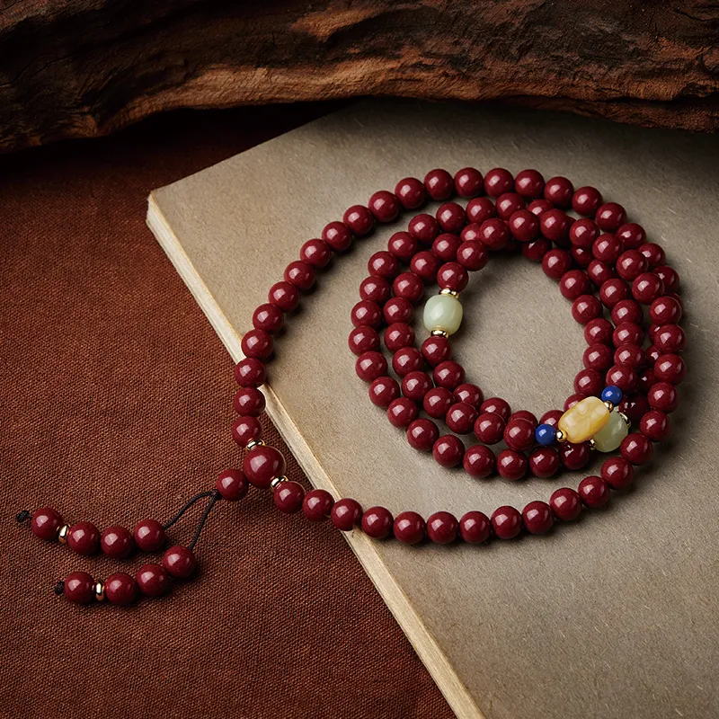 Moonstone Edge Reconstructed Cinnabar Bracelets Unisex-2