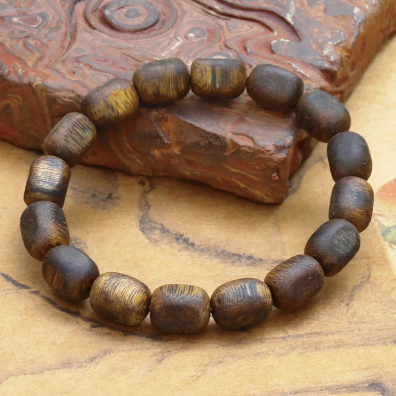 Moonstone Edge Agarwood Bracelets Unisex-4