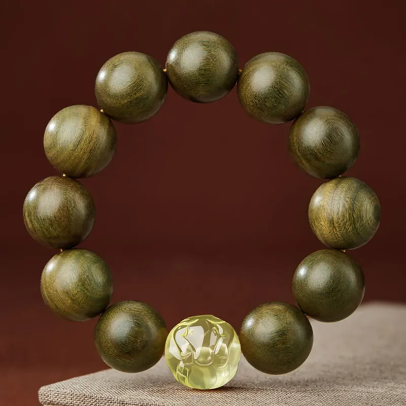 Moonstone Edge Green Sandalwood Bracelets Men's-2