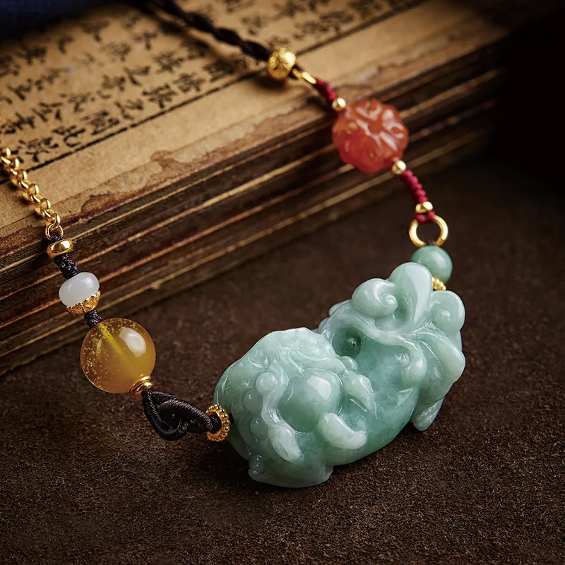 Moonstone Edge Bean Type Pendants Unisex-2