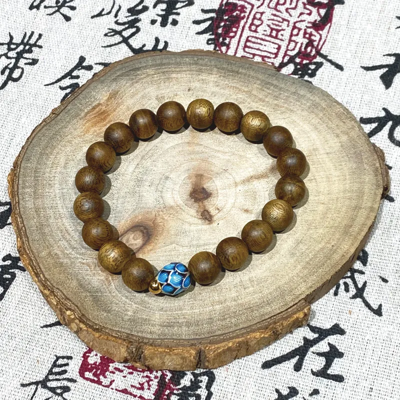 Moonstone Edge Agarwood Precious Wood Bracelets Unisex-1