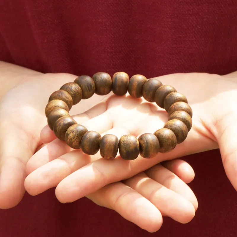 Moonstone Edge Agarwood Bracelets Unisex-5