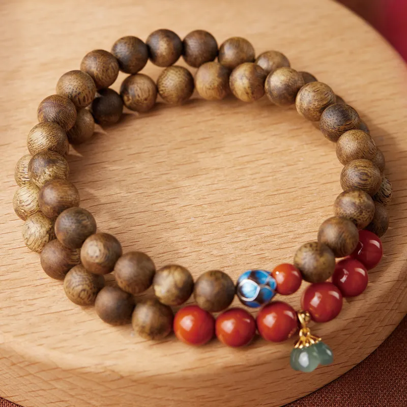 Moonstone Edge Agarwood Bracelets Women's-4