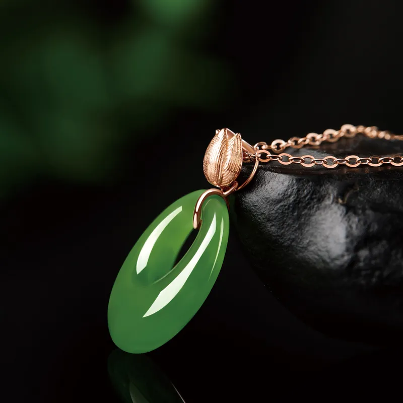 Moonstone Edge Hetian Jade Necklaces Jasper Women's-3