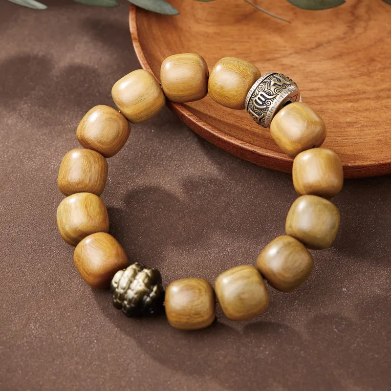 Moonstone Edge Green Sandalwood Bracelets Unisex-8
