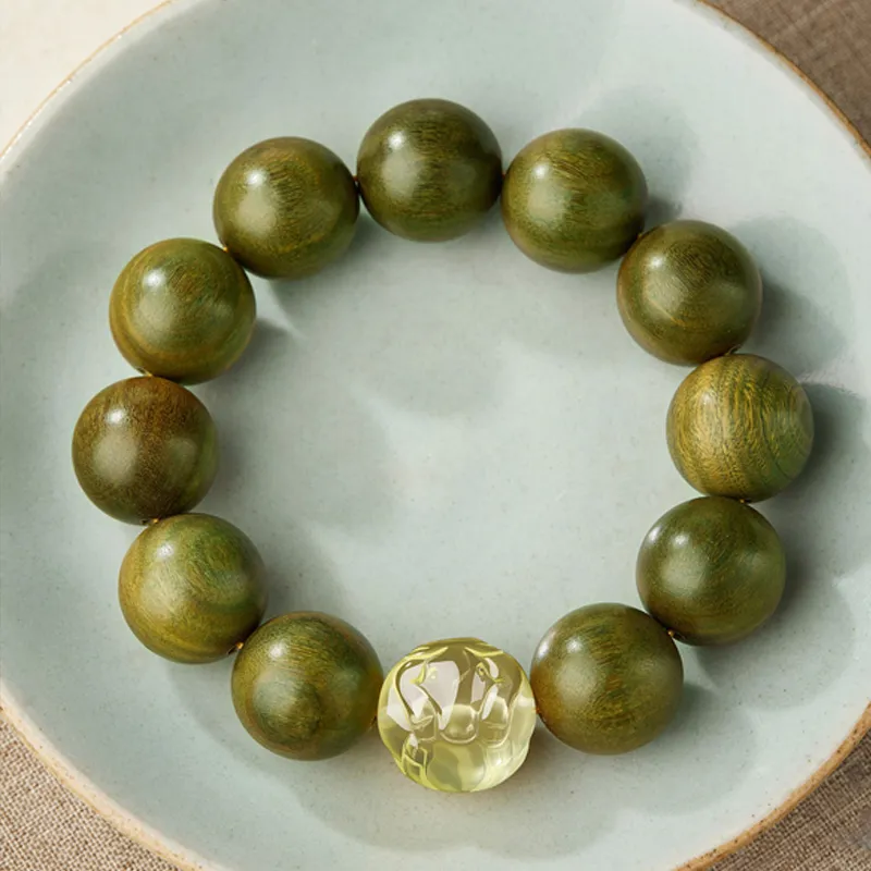 Moonstone Edge Green Sandalwood Bracelets Men's-3