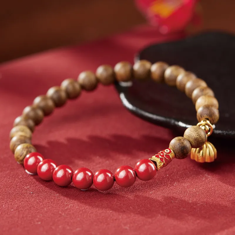 Moonstone Edge Agarwood Bracelets Women's-2