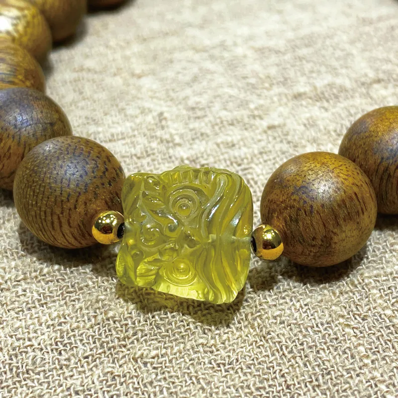 Moonstone Edge Agarwood Bracelets Men's-1