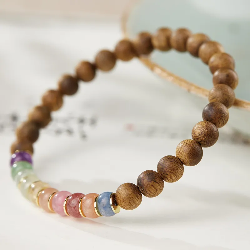 Moonstone Edge Agarwood Bracelets Women's-3