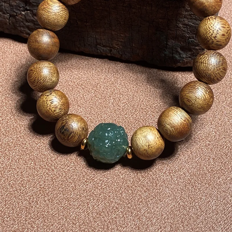 Moonstone Edge Agarwood Bracelets Unisex-4