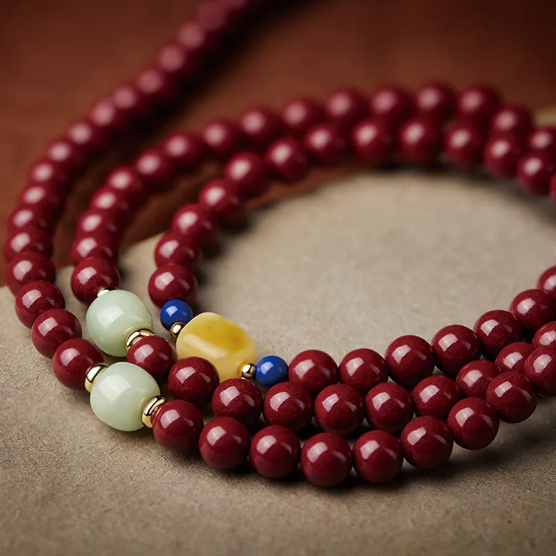 Moonstone Edge Reconstructed Cinnabar Bracelets Unisex-4