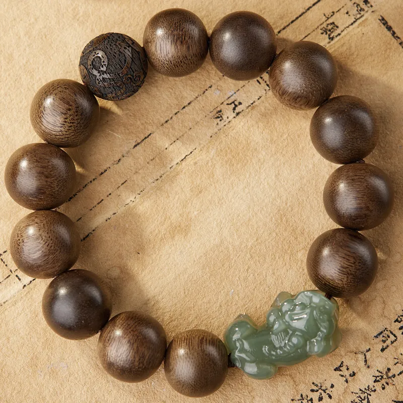 Moonstone Edge Agarwood Bracelets Men's-9